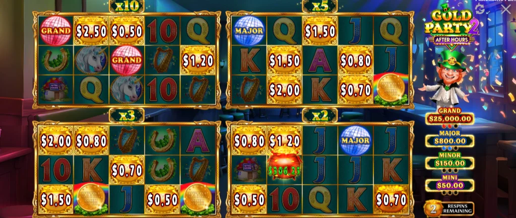 Gold Party 2 After Hours by Pragmatic Play Bonus Features